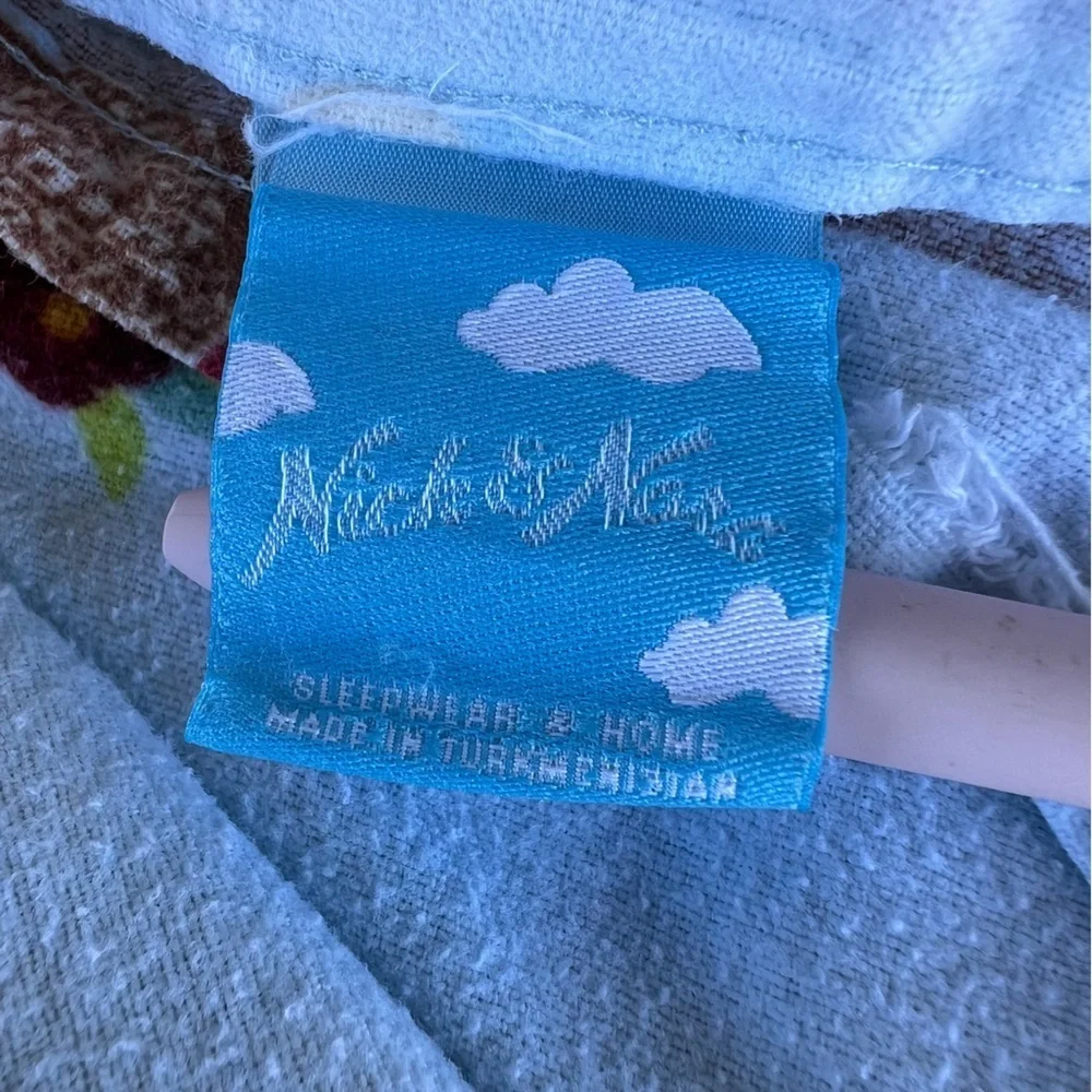 VTG Nick & Nora Sock Monkey 4-Piece Full Size Flannel Sheet Set 100% Cotton READ
